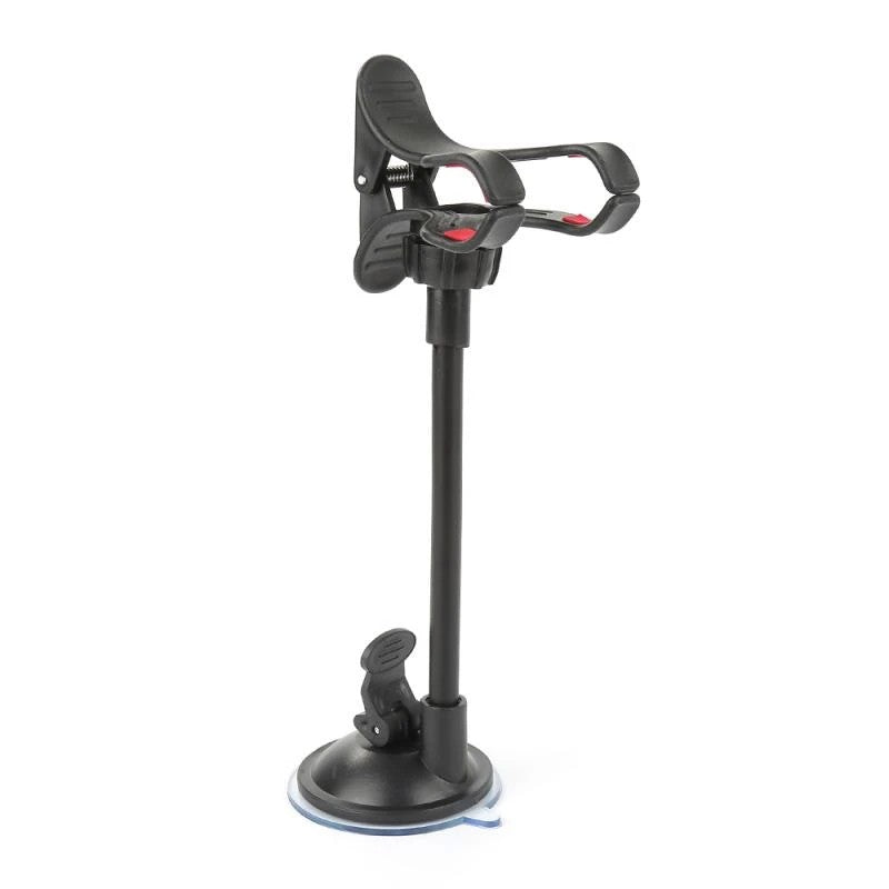 Suport Auto Universal pentru Telefon si GPS, Brat Extensibil si Ajustabil, Rotire 360 Grade, Prindere cu Ventuza pentru Parbriz si Bord, Compatibil Dispozitive 4-7 Inch, Plastic, Negru