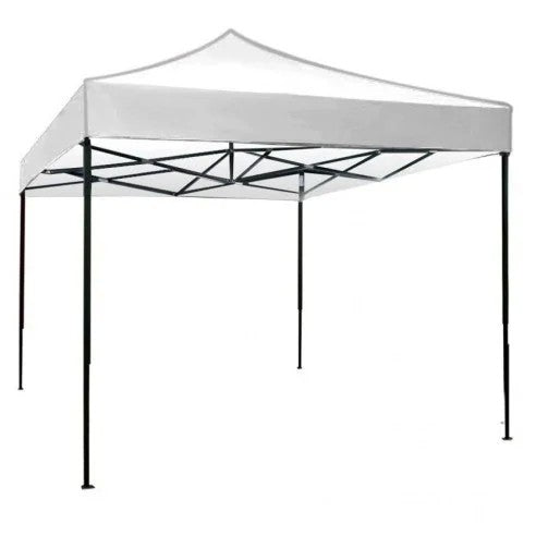 Cort Pliabil Tip Pavilion pentru Evenimente, Structura Metalica Telescopica, Prelata Oxford PVC Impermeabila, Rezistent UV, 2x2 m, Verde