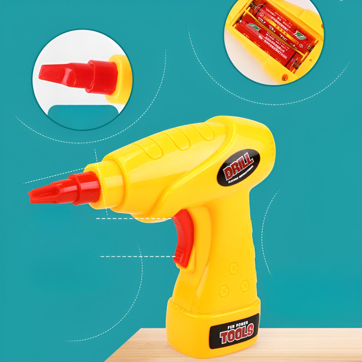 Set Constructie Bormasina Magica, Joc Educativ cu Mozaic si Surubelnita Electrica, Servieta Transport, Plastic, 310 Piese, 31x46 cm, Albastru/Multicolor