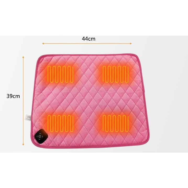 Perna Electrica Inteligenta cu USB, Incalzire Rapida pentru Oameni si Animale, Protectie Supraincalzire, Poliester, 40 x 45 cm, Roz