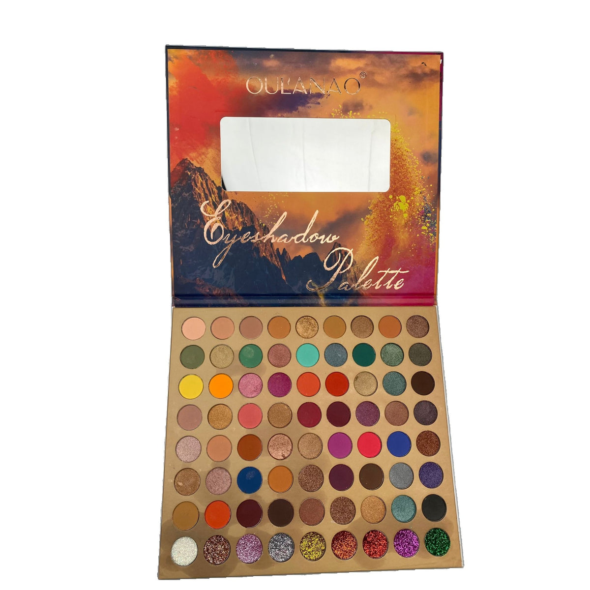 Oulanao Trusa de Machiaj, Paleta Farduri de Ochi cu 72 Culori Pigmentate, Finish Mat, Sidefat si Metalic, Textura Fina, Nuante Nude si Multicolore