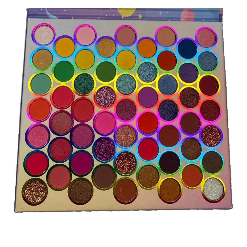 Oulanao Paleta Machiaj Profesionala, Trusa Farduri de Ochi Pigmentate, Textura Mata Metalica Sidefata si Glitter, 59 Culori Nude si Intense, Multicolor