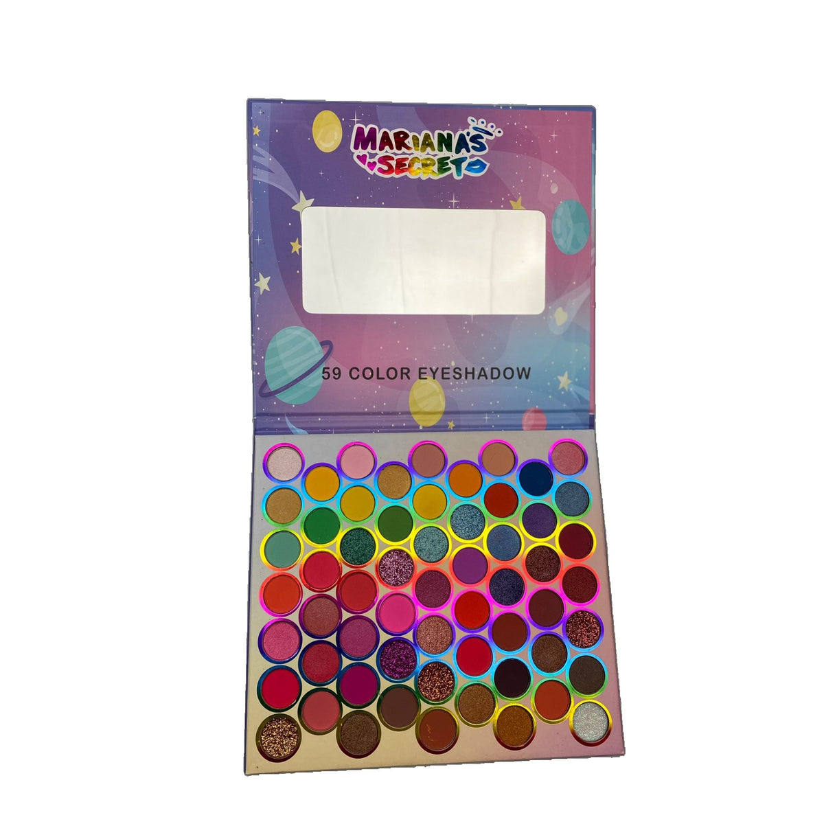 Oulanao Paleta Machiaj Profesionala, Trusa Farduri de Ochi Pigmentate, Textura Mata Metalica Sidefata si Glitter, 59 Culori Nude si Intense, Multicolor