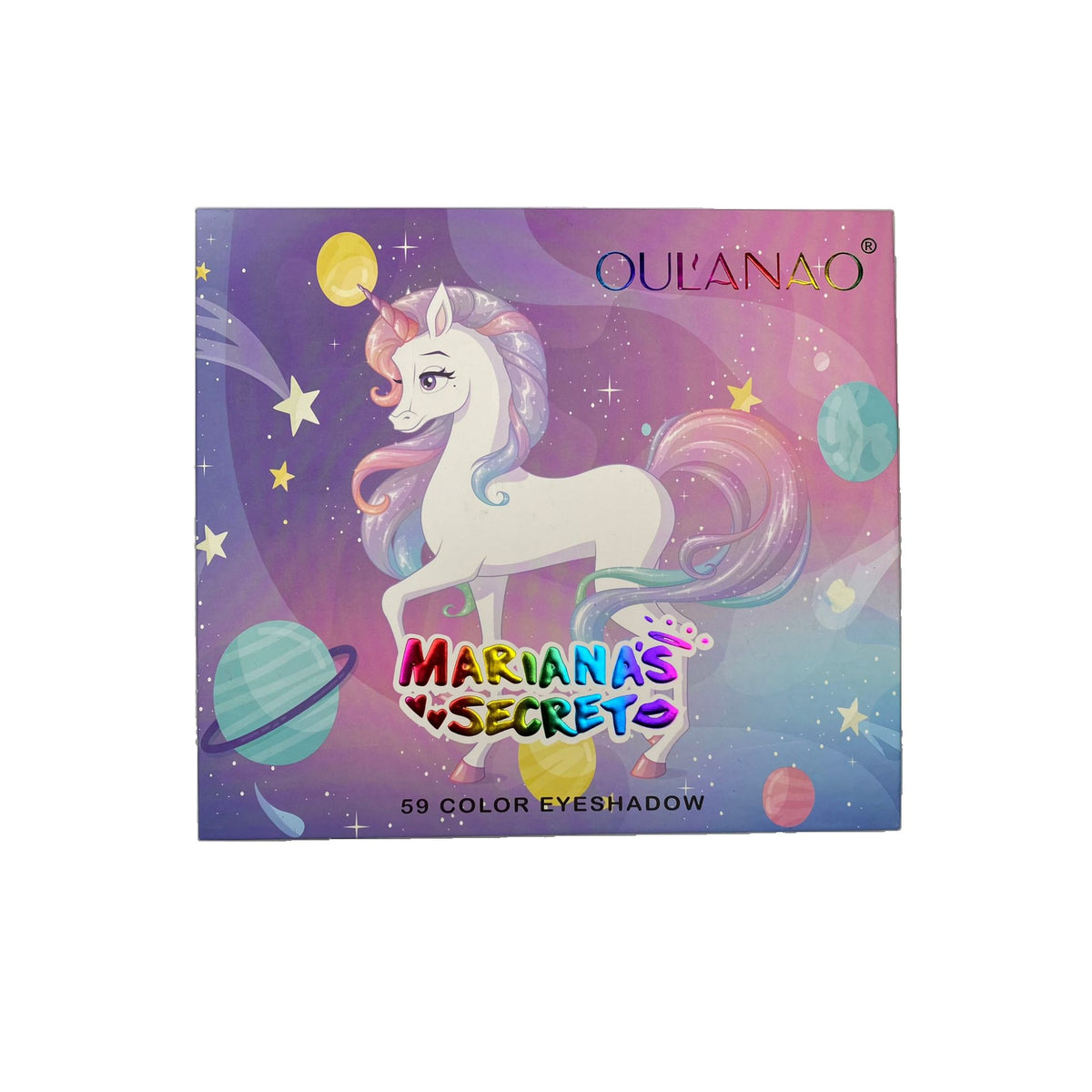 Oulanao Paleta Machiaj Profesionala, Trusa Farduri de Ochi Pigmentate, Textura Mata Metalica Sidefata si Glitter, 59 Culori Nude si Intense, Multicolor