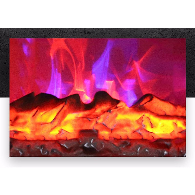 Semineu Electric Aeroterma, Putere 1500W, Incalzire Ceramica cu Efect Flacara 3D, Protectie Supraincalzire, Carcasa ABS Ignifuga, 2 Trepte Viteza, 25 x 16 x 25 cm, Negru