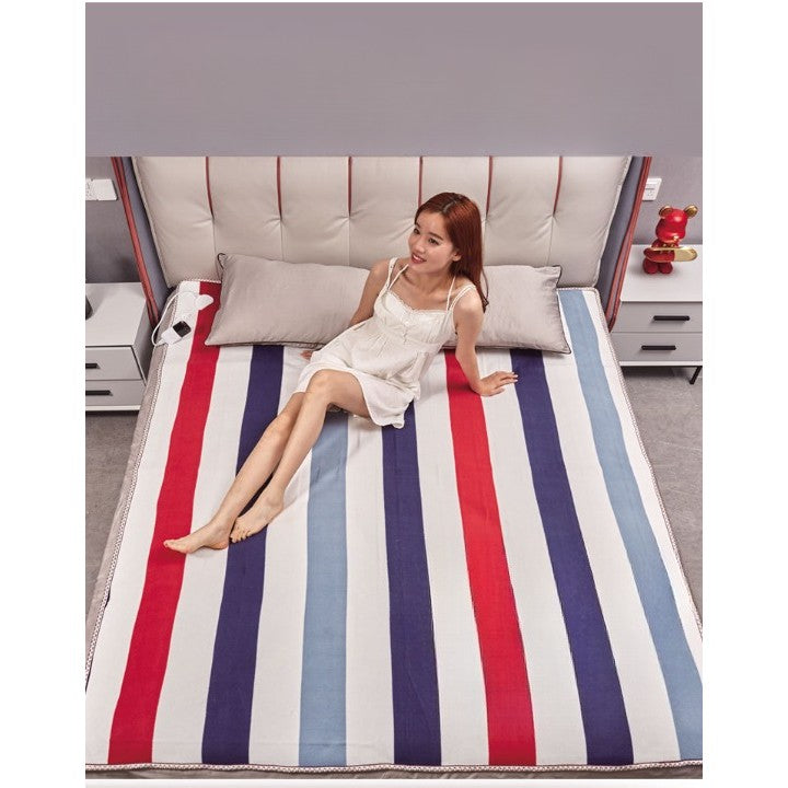 Patura Electrica Dubla, Putere 180 W, 3 Trepte de Temperatura, Control Unic, Material Flanel Moale, Alimentare AC 230V, 200 x 180 cm, Multicolor