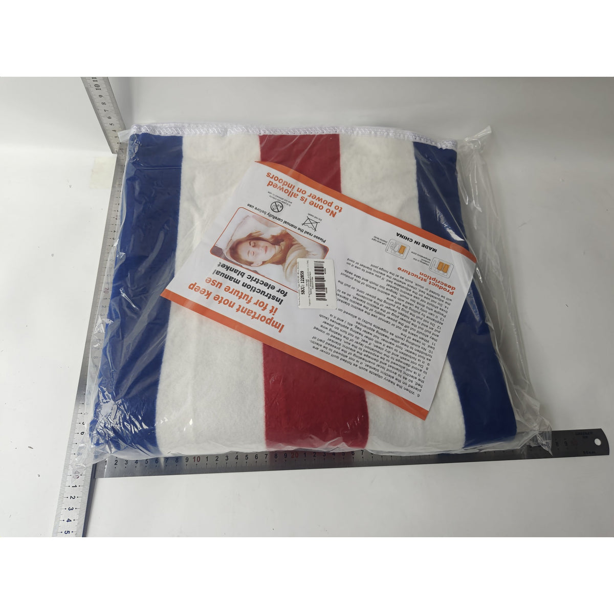 Patura Electrica Simpla pentru Terapie si Incalzire, Protectie Supraincalzire, Telecomanda cu 9 Trepte de Temperatura, Poliester Moale, 60 W, 150 x 80 cm, Multicolor