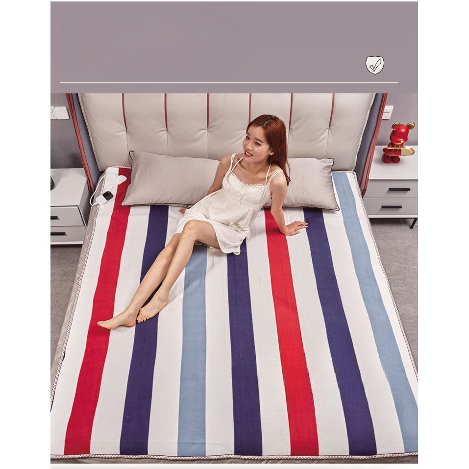 Patura Electrica Simpla pentru Terapie si Incalzire, Protectie Supraincalzire, Telecomanda cu 9 Trepte de Temperatura, Poliester Moale, 60 W, 150 x 80 cm, Multicolor
