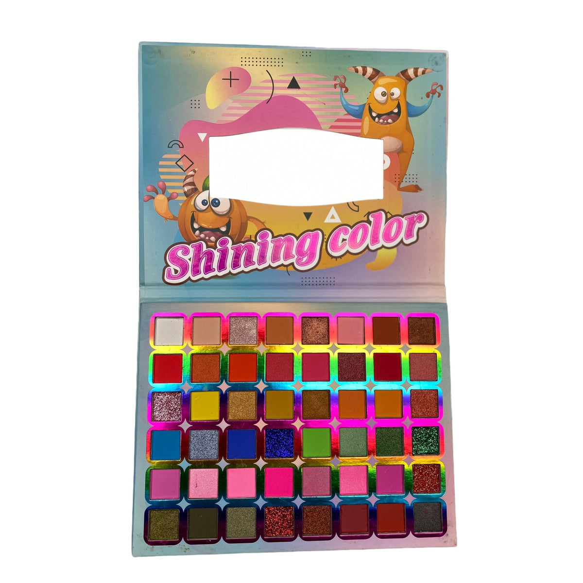 Paleta Farduri de Ochi Oulanao, 48 Culori Mate, Sidefate si Glitter, Textura Fina cu Pigment Inalt, Forma Dreptunghiulara, 200 g, Multicolor