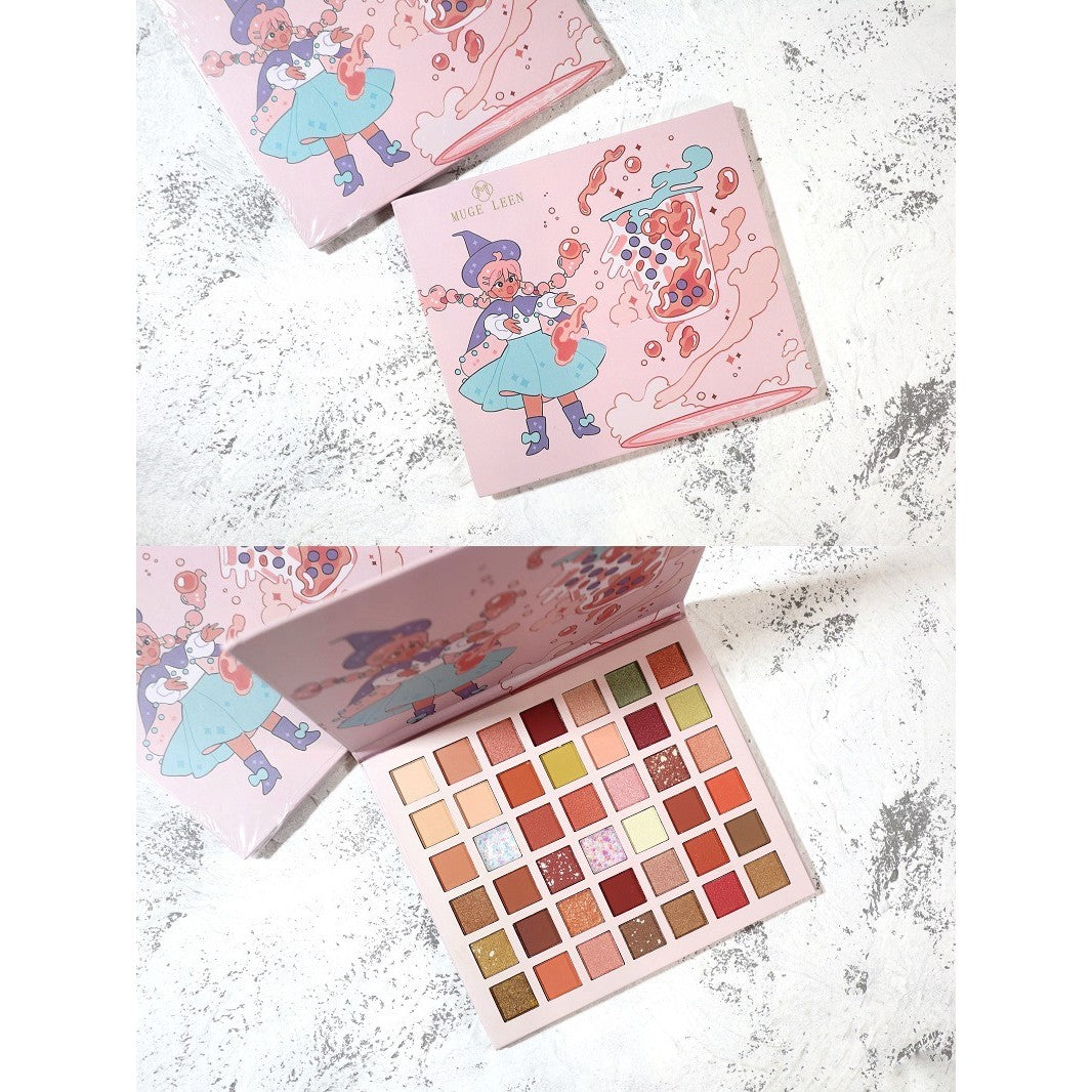 Trusa Machiaj Profesionala, Paleta Farduri de Ochi cu 42 Culori Pigmentate, Textura Fina, Finish Mat, Metalic, Sidefat si Gliterat, 42 Nuante Diverse