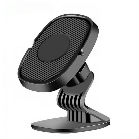 Suport Auto Magnetic JS-668, Holder Universal cu 6 Magneti Neodymium, Rotatie 360 Grade, Prindere Grila Ventilatie si Adeziv, Compatibil Telefoane 4-7 Inch, ABS si Silicon, Negru