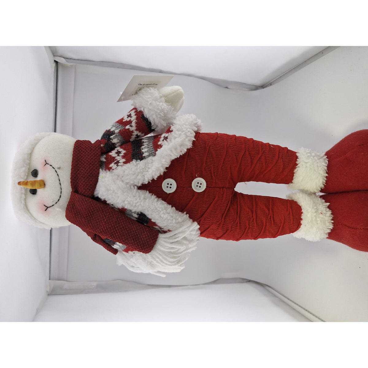 Om de Zăpadă Decorativ pentru Crăciun, Ornament Festiv de Interior și Exterior, Material Rezistent, 45 cm