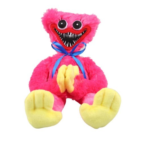 Jucărie De Plus Huggy Wuggy, Membre Flexibile Și Palme Cu Scai, Material Moale, 40 cm, Roz