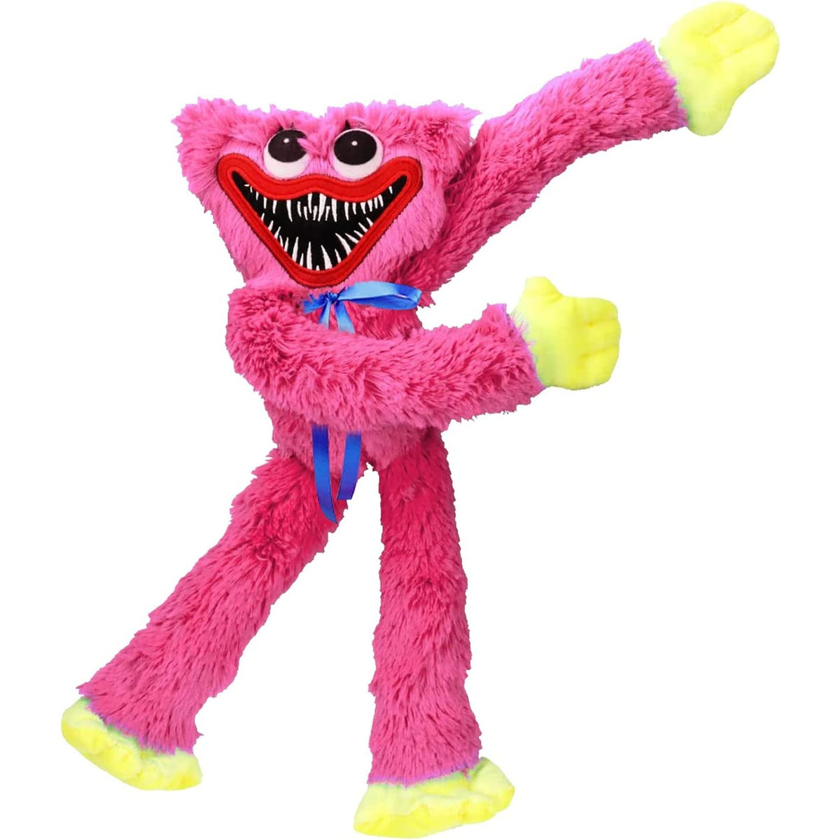 Jucărie De Plus Huggy Wuggy, Membre Flexibile Și Palme Cu Scai, Material Moale, 40 cm, Roz