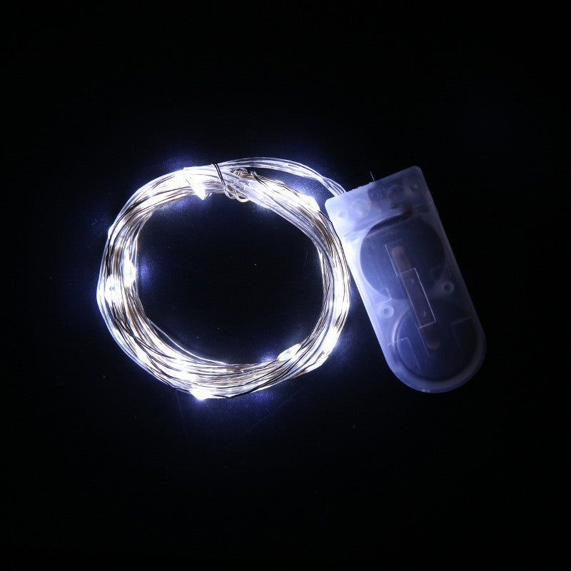 Instalatie Craciun Liniara cu 30 LED-uri, Fir din Cupru Flexibil, Functionare pe Baterii CR2032, Rezistenta la Inghet, Interior si Exterior, 3 m, Alb Rece