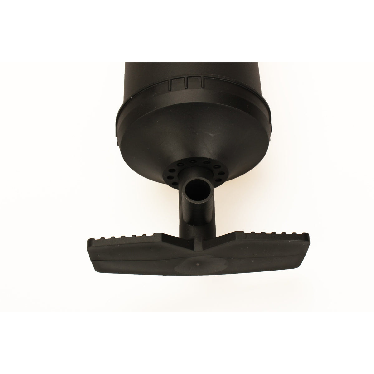 Pompa Manuala Pentru Umflat Saltele Si Obiecte Gonflabile, Flux de Aer Dublu Sens, Plastic Rezistent, Furtun Inclus, 3 Adaptori Dimensiuni Diferite, 30 cm, Negru