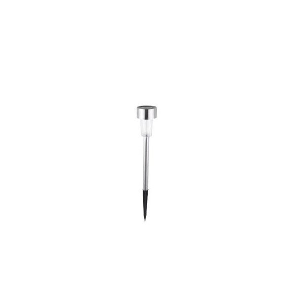 Set 10 Lampi Solare LED pentru Gradina, Rezistente la Intemperii IP44, Lumina Alb Rece 6500K, Autonomie 6 Ore, Plastic ABS, 5.5 x 36.5 cm, Argintiu
