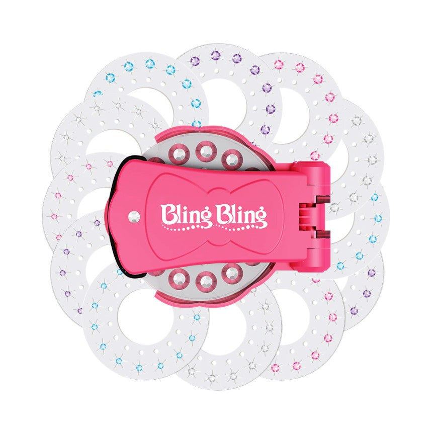 Aparat de Aplicat Strasuri si Bijuterii pentru Par si Haine, Kit de Styling Creativ DIY cu 180 Pietre Colorate, Plastic ABS, 11.5x9.5x8 cm, Multicolor