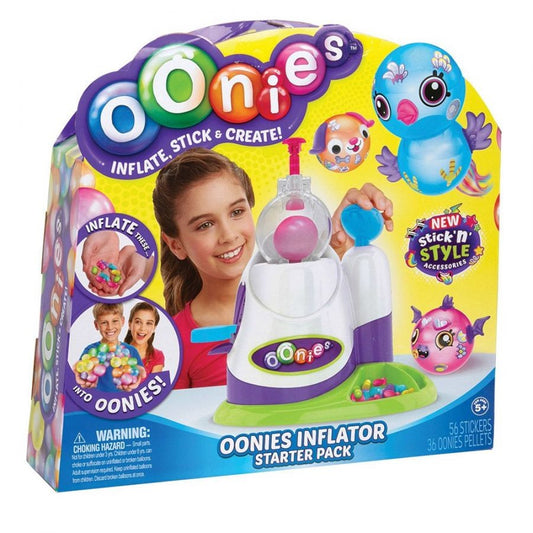 Set Creativ Bobo Sticky Oonies pentru Umflat Baloane, Kit Masina de Umflat cu 36 Baloane si 42 Accesorii, Plastic, Multicolor
