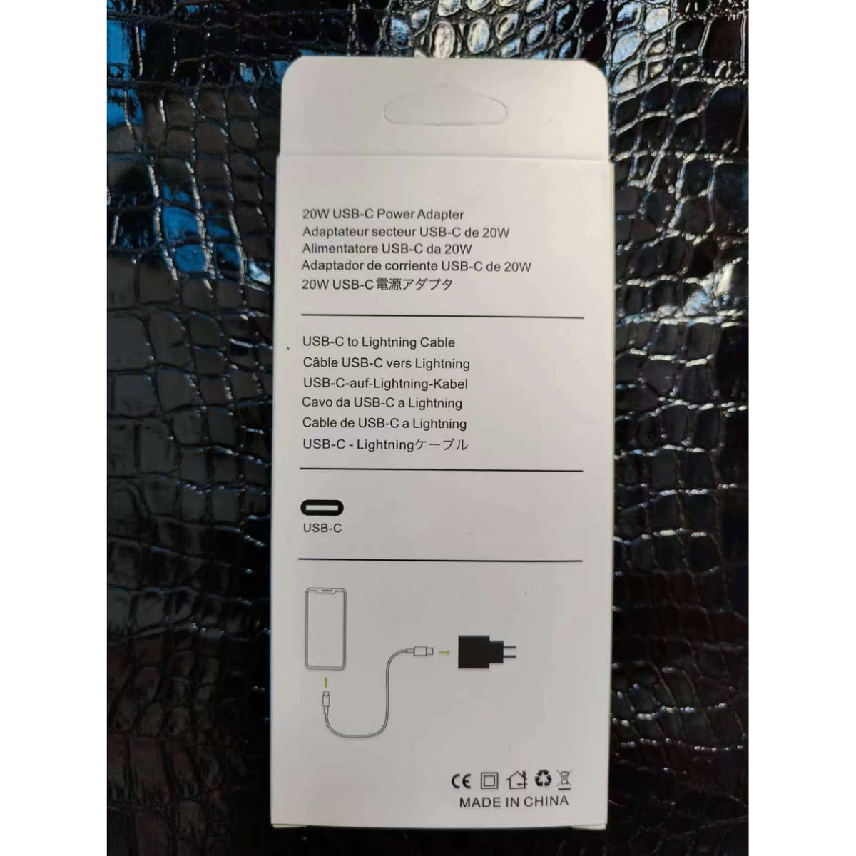 Incarcator Retea Fast Charge Compatibil cu iPhone, Adaptor Priza 20W si Cablu USB Type-C la Lightning, Incarcare Rapida, Alb