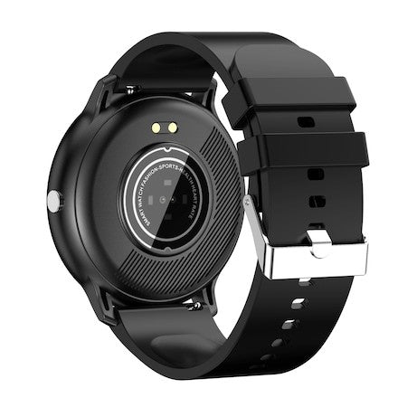 Ceas Smartwatch si Bratara Fitness Fippy ZL02D, Monitorizare Ritm Cardiac si Oxigen, Notificari Apeluri, Waterproof IP67, Bluetooth 5.0, Compatibil Android si iOS, Carcasa Aluminiu, Curea Silicon, Negru