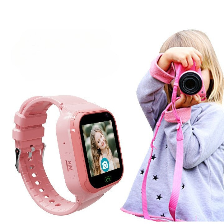 Ceas Smartwatch Pentru Copii LT31E-4G, Functie Telefon cu Video Call, Localizare GPS Precision, Buton SOS, Camera Frontala, Rezistent la Apa IP67, Istoric Traseu, Monitorizare Spion, Roz