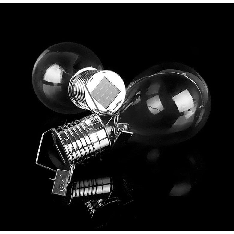 Ultron Lampa Solara LED Decorativa Tip Bulb, Corp Iluminat Suspendat de Exterior, Protectie IP65, Sticla Transparenta, Lumina Rece, 1 Bucata