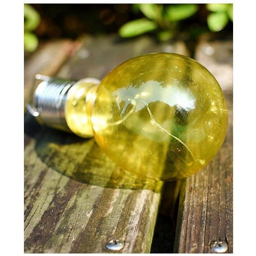 Lampa Solara LED Decorativa Ultron, Model Bulb Suspendat pentru Exterior, Protectie IP65, Galben
