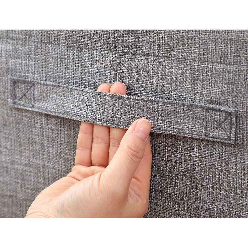 Cutie Depozitare Pliabila Pentru Haine, Organizator Stivuibil Cu Cadru Metalic Si Fermoar Dublu, Fereastra Transparenta, Material Textil Oxford, 100 L, 60x42x40 cm, Gri