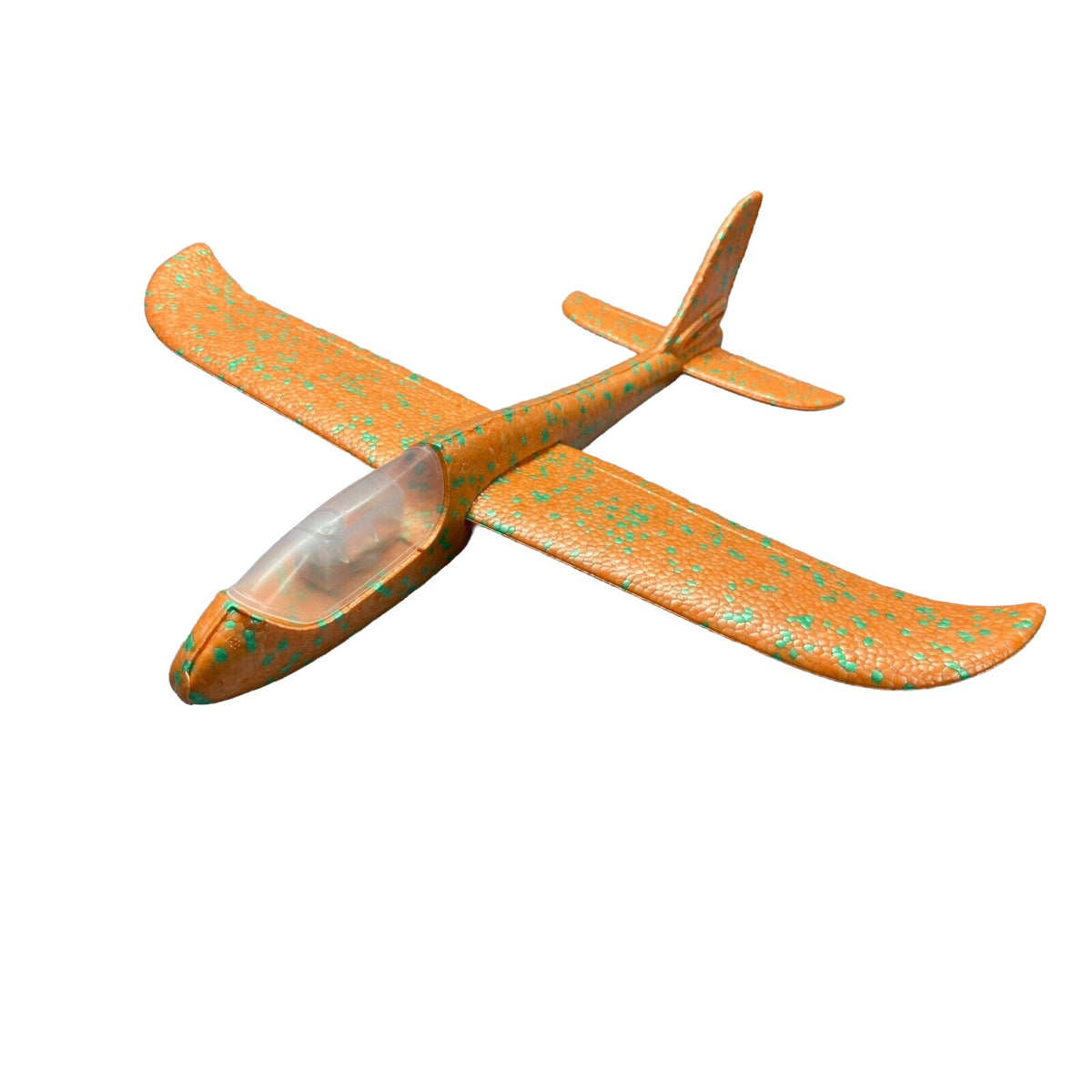 Avion Planor Cu Lumini, Zbor Stabil, Polistiren, 47 cm, Portocaliu