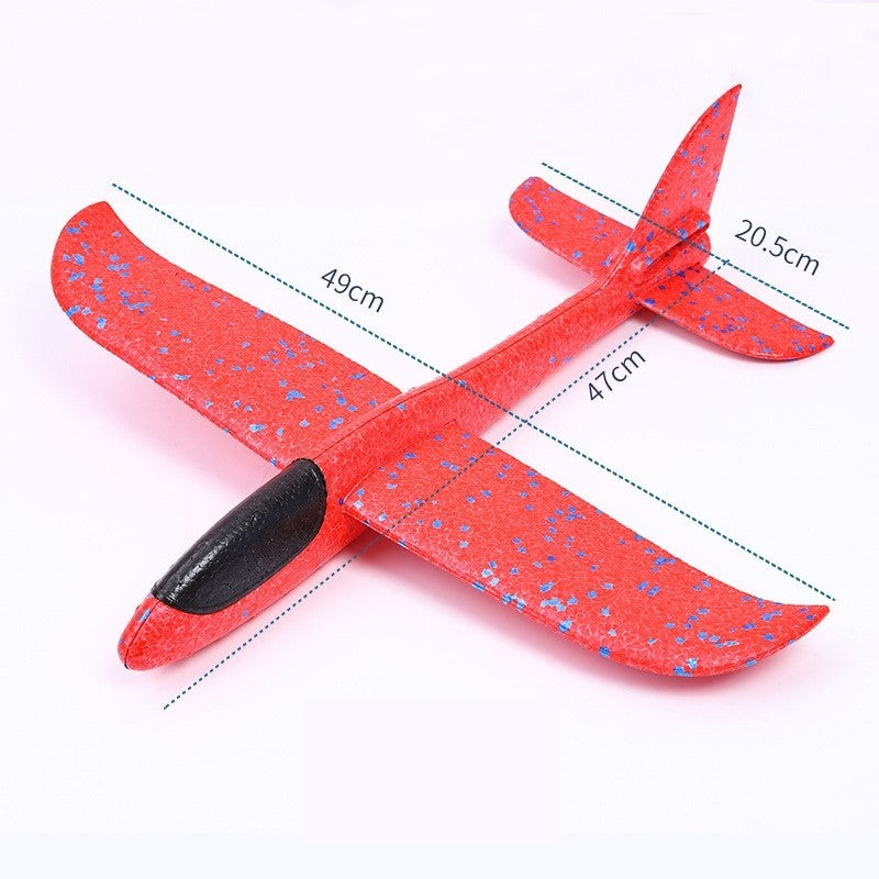 Avion Planor, Zbor Stabil Si Rezistent, Polistiren, 47 cm, Rosu