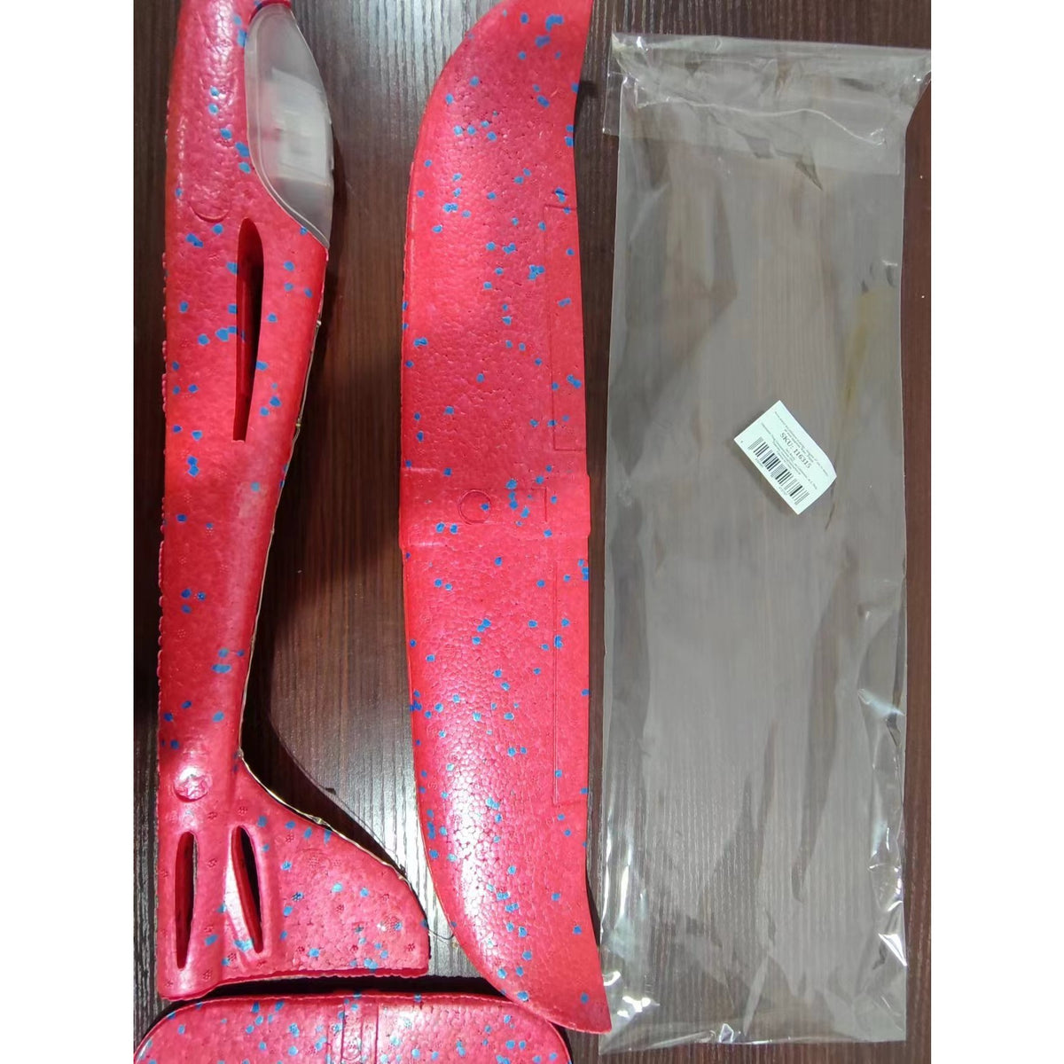 Avion Planor cu Lumini, Zbor Stabil și Rezistent, Polistiren, 47 cm, Rosu