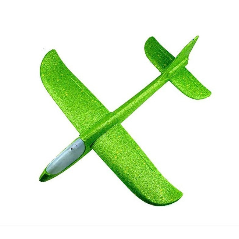 Avion Planor, Zbor Stabil Cu Lumini, Polistiren EPP, 47 cm, Verde