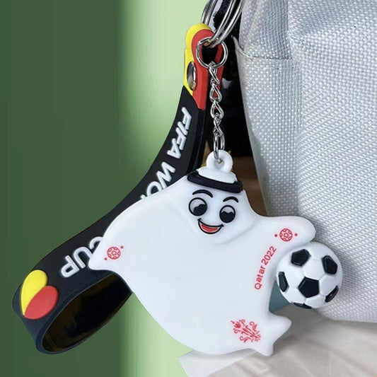Breloc Mascota Fifa World Cup 2022, Pandantiv Pentru Chei Si Geanta, Silicon Si Metal, 9.3cm x 9.7cm
