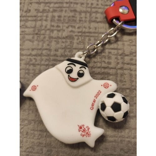 Breloc Mascota Fifa World Cup 2022, Pandantiv Pentru Chei Si Geanta, Silicon Si Metal, 9.3cm x 9.7cm