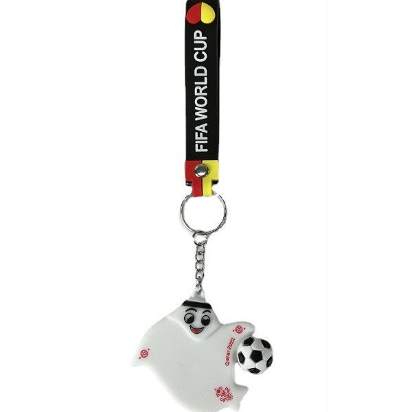 Breloc Mascota Fifa World Cup 2022, Pandantiv Pentru Chei Si Geanta, Silicon Si Metal, 9.3cm x 9.7cm