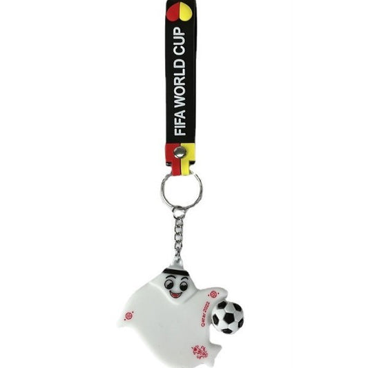 Breloc Mascota Fifa World Cup 2022, Pandantiv Pentru Chei Si Geanta, Silicon Si Metal, 9.3cm x 9.7cm