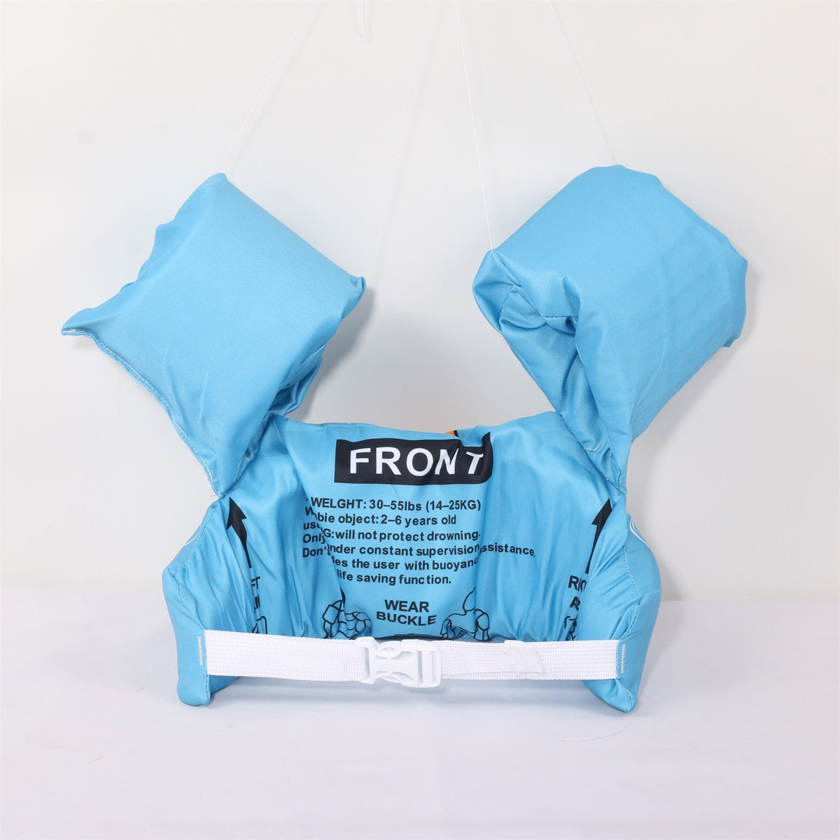 Vesta de Salvare pentru Copii cu Aripioare de Inot, Centura Plutitoare Reglabila, Material PVC Rezistent, Varsta 2-7 Ani, Albastru cu Model Stea de Mare