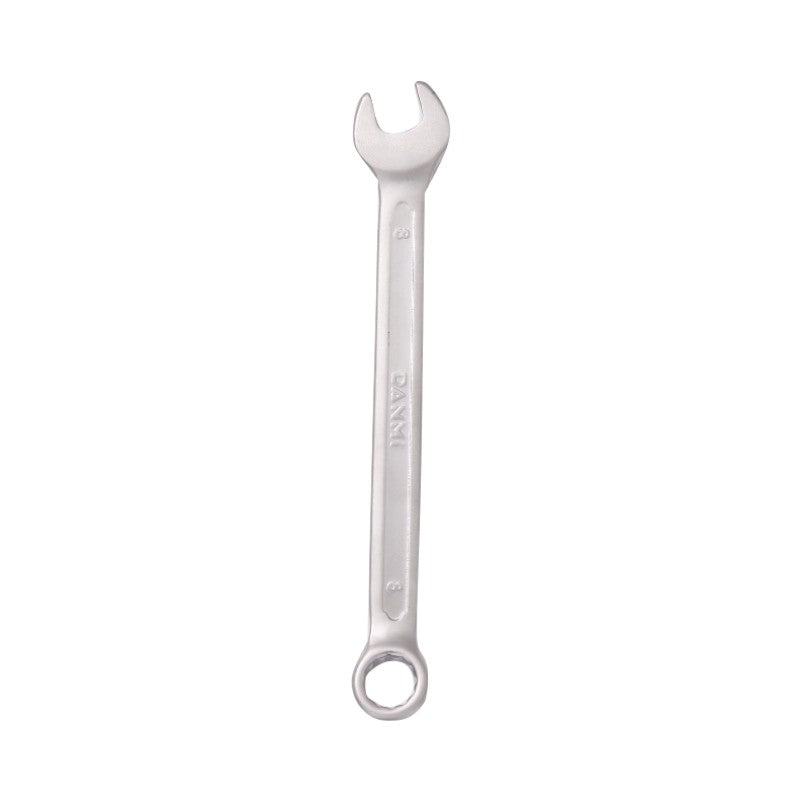Cheie Fixa Dubla, Instrument de Mana Profesional, Otel de Calitate Rezistent la Uzura, Argintiu, 8 mm