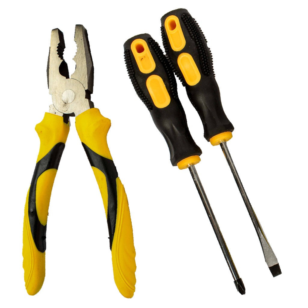 Set de Unelte de Mana cu Patent si 2 Surubelnite cu Varf Magnetic, Otel, 160 mm si 100 mm, 3 Piese