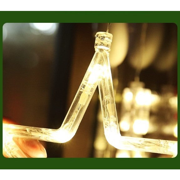 Stea Craciun Luminoasa cu Ventuza pentru Geam, Figurina Decorativa LED, Plastic, 19x18 cm, Alb Cald