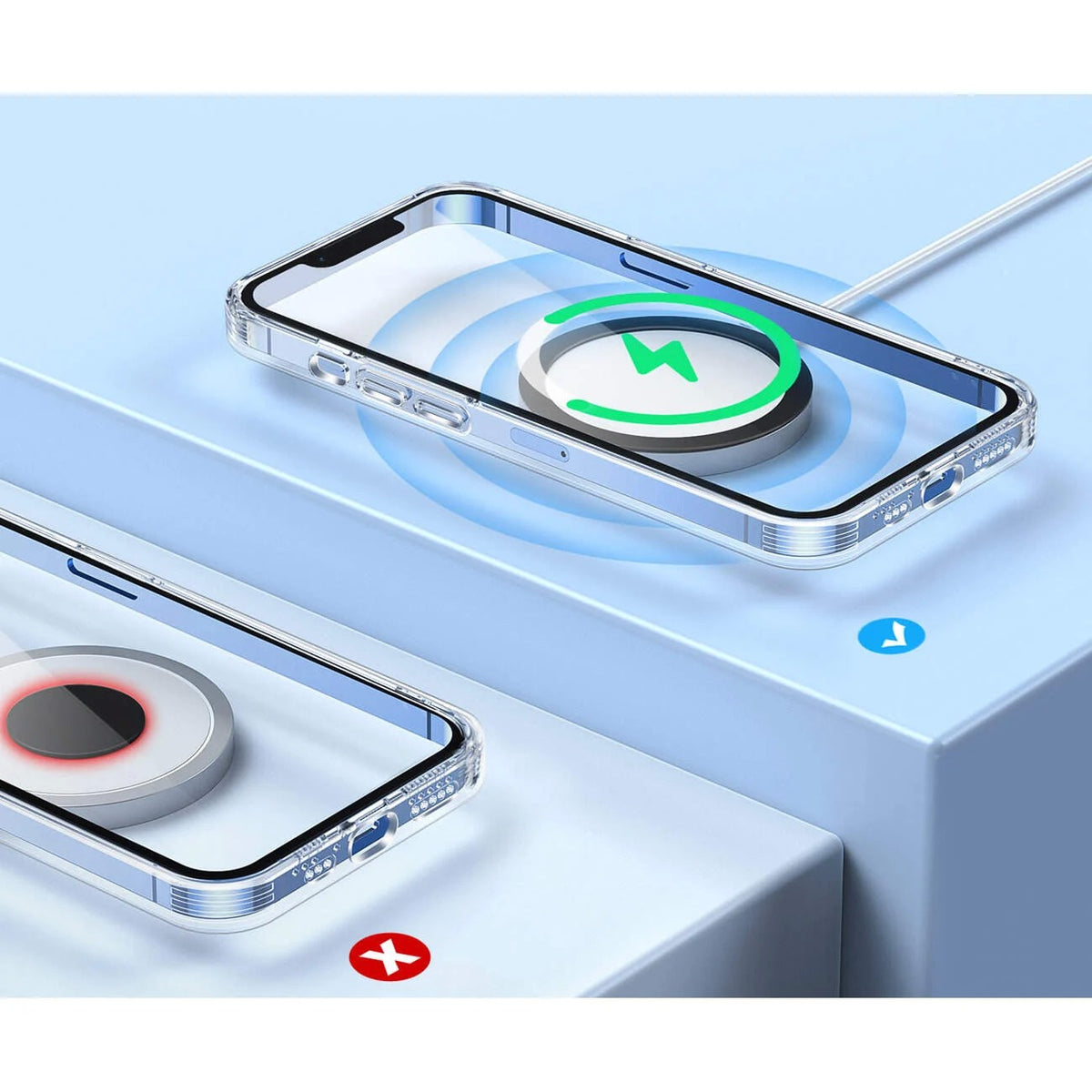 Inel Magnetic Universal Compatibil MagSafe, Autocolant pentru Incarcare Wireless si Suport Auto, Magneți Puternici Incorporati, Material PC, Grosime 1.6 mm, pentru iPhone 12/13/14 si Android, Negru