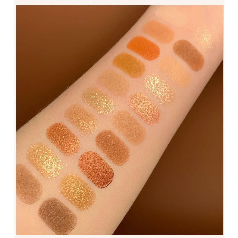 Daisy Dear, Paleta Machiaj cu 20 Culori Pigmentate, Farduri de Pleoape Mate, Metalice si Sidefate, Textura Fina, Multicolor