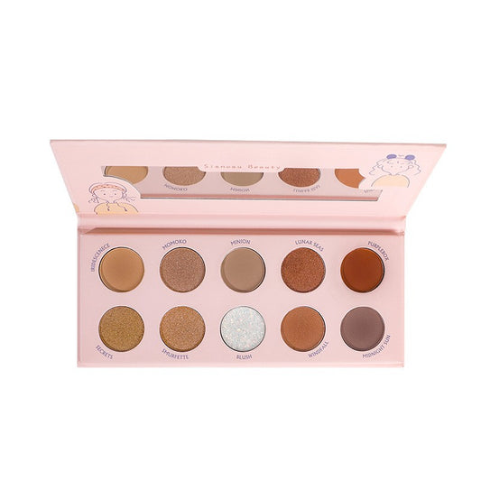 Sianoau Paleta Farduri Ochi cu 10 Culori Pigmentate, Textura Fina cu Finish Mat, Metalic, Sidefat si Gliterat, Trusa Machiaj de Zi si Seara, 10 Nuante Variate