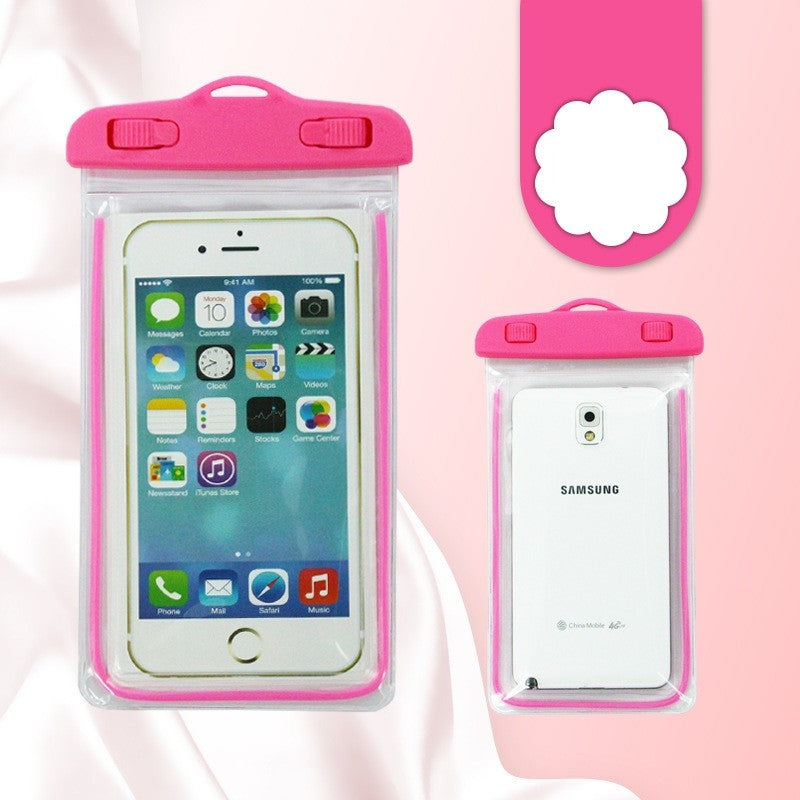 Husa Subacvatica Impermeabila Zip, Protectie IPX8 Telefon si Documente, Snowproof si Dustproof, Transparenta cu Inchidere Etansa, Compatibila Touchscreen pana la 6.9 Inch, Include Snur, Roz