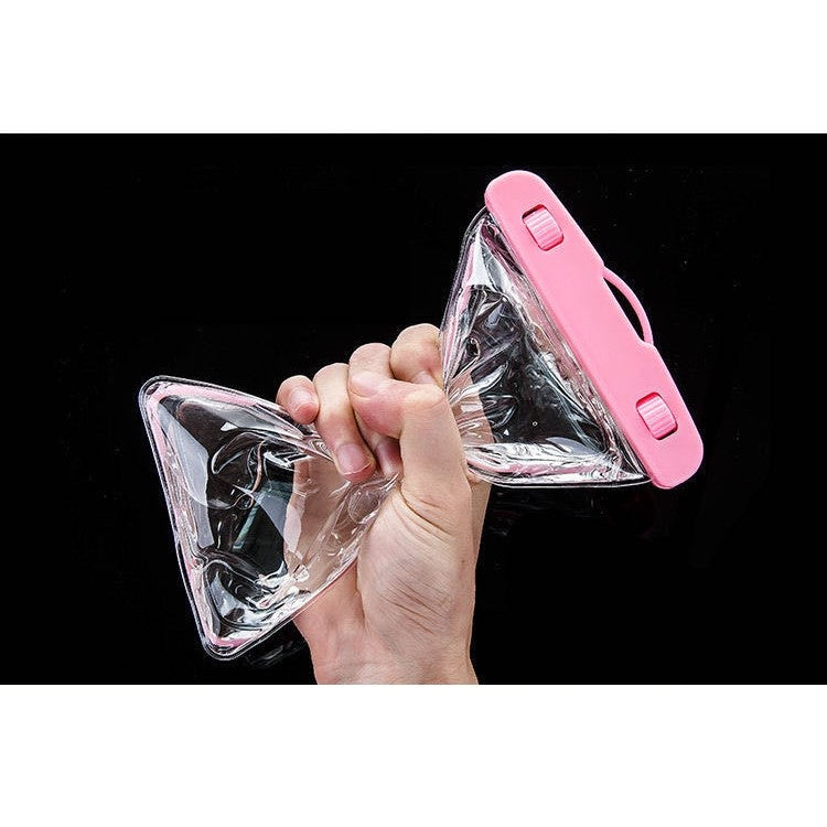 Husa Subacvatica Impermeabila Zip, Protectie IPX8 Telefon si Documente, Snowproof si Dustproof, Transparenta cu Inchidere Etansa, Compatibila Touchscreen pana la 6.9 Inch, Include Snur, Roz