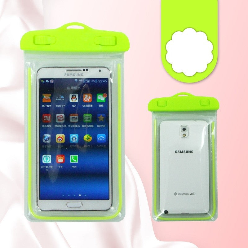 Husa Subacvatica Universala Impermeabila Zip, Protectie IPX8 Waterproof si Snowproof, Compatibila Touchscreen, Ecran Pana la 6.9 Inch, Include Snur, Verde Deschis