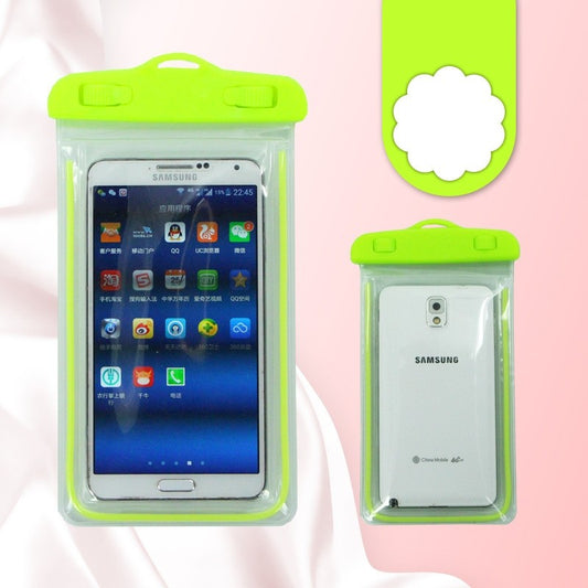 Husa Subacvatica Universala Impermeabila Zip, Protectie IPX8 Waterproof si Snowproof, Compatibila Touchscreen, Ecran Pana la 6.9 Inch, Include Snur, Verde Deschis