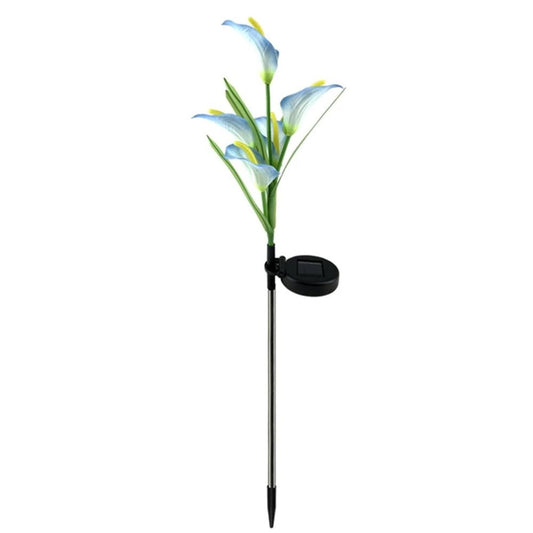 Lumina Solara Gradina Tip Crin, 5 Flori LED Multicolore, Inaltime 75 cm, Senzor Noapte, Impermeabila IP65, Acumulator Inclus