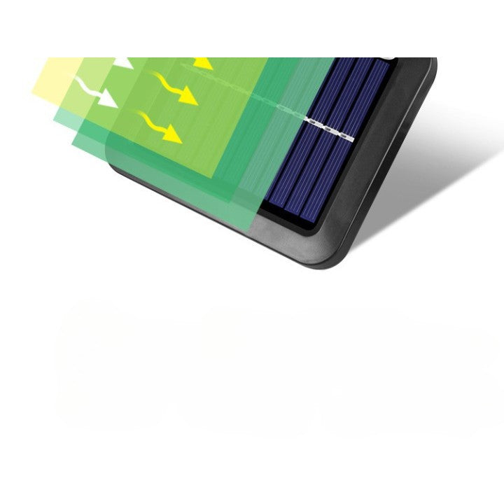 Lampa Solara Cu Senzor De Miscare Si Panou Separat, 100 LED, Rezistenta La Apa IP65, Montaj Pe Perete, Cablu 5m, Material ABS, Negru